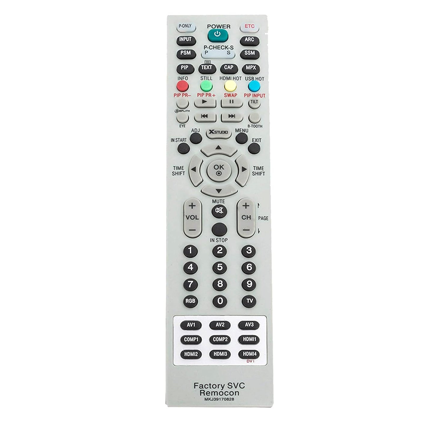 MKJ39170828 Replaced Service Remote Control fit for LG LCD LED TV OLED C1 C2 C7 C4 CX55 C3 A2 C9 G1 49UF6400 60UH655060 60UH6550-UB 55UH6550 55UH6550-UB 43UH6500 43UH6500-UB OLEDC7P 32LN530B